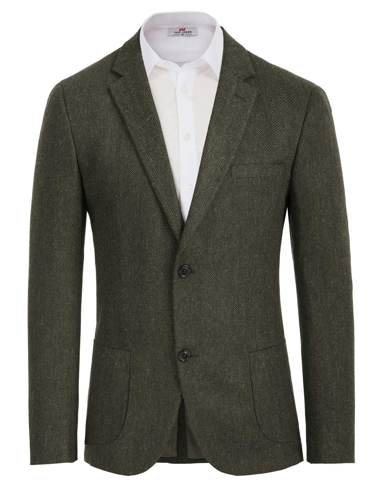 Herringbone Tweed Blazer British Wool Blend Sport Coat Jacket