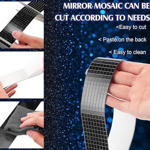 Miniatura 9 de 4800 azulejos de mosaico de espejo, azulejos de mosaico, azulejos de mosaico para manualidades, azulejos de espejo, azulejos autoadhesivos de bola