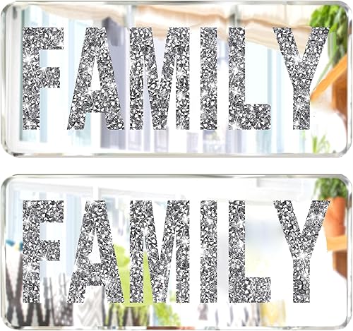 Miniatura 8 de ZOLAPI 4 letras independientes para el hogar. Letras de diamantes de cristal. Espejo plateado para decoración del hogar para pared, chimenea,