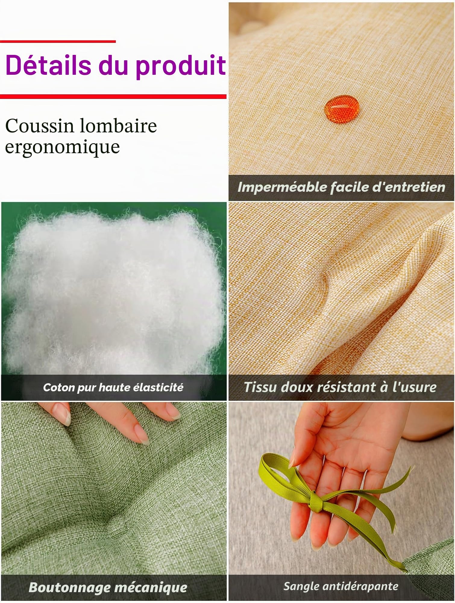 Coussin De Dossier De Lit Coussin De Lecture pour Canapé-Lit Coussin Lombaire Confortable Appui-Tête pour Tête De Lit avec Housse Amovible pour Chambre Tatami,A,120 x 10 x 50 cm