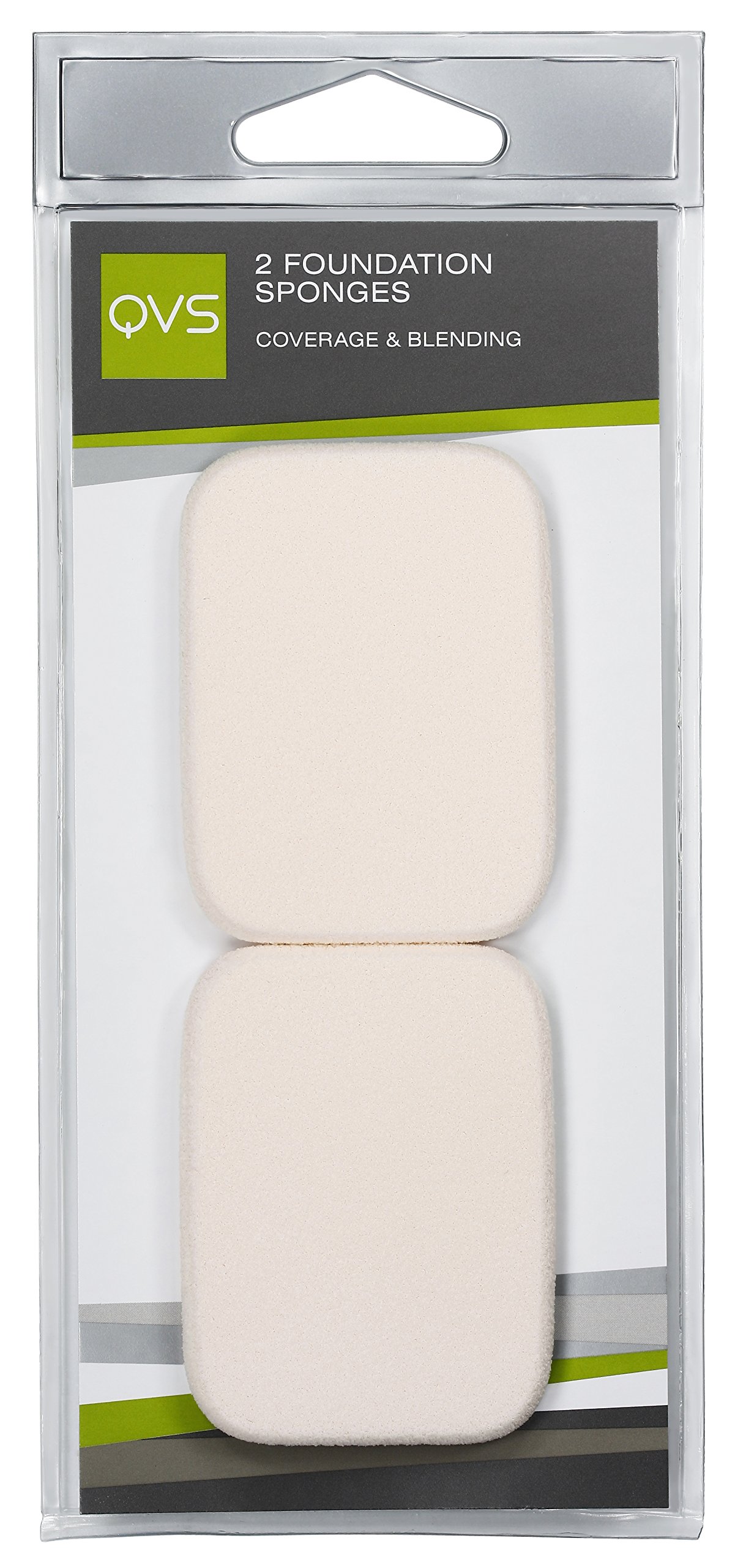 QVS Foundation Sponges Rectangular, 2-Piece