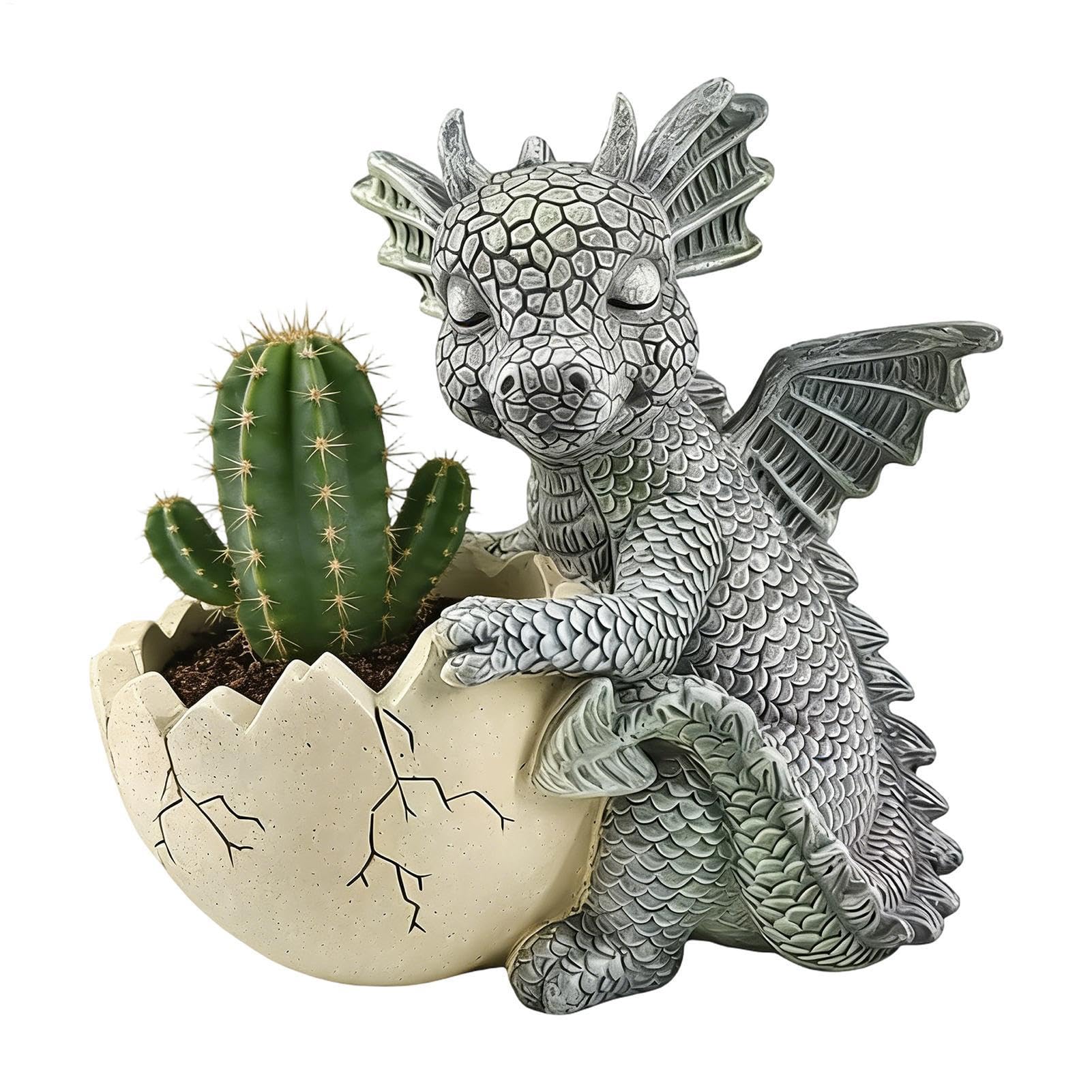 Pot de fleurs dragon cadeau déco original idée cadeau pour amoureux nature