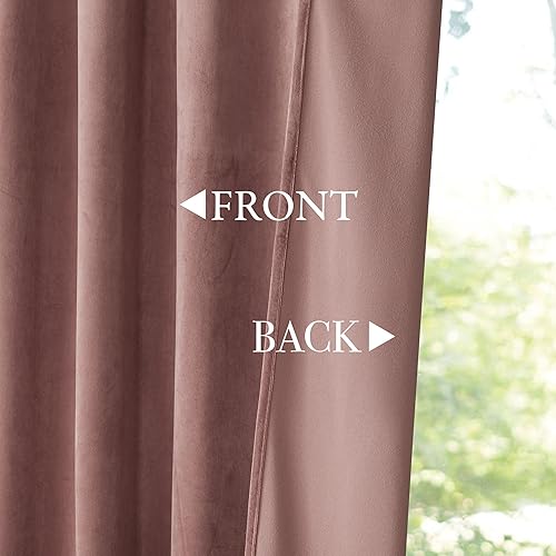 Miniatura 6 de KGORGE Cortinas de terciopelo de 84 pulgadas, súper suaves, para oscurecer la habitación, cortinas aislantes térmicas para dormitorio de niños, sala