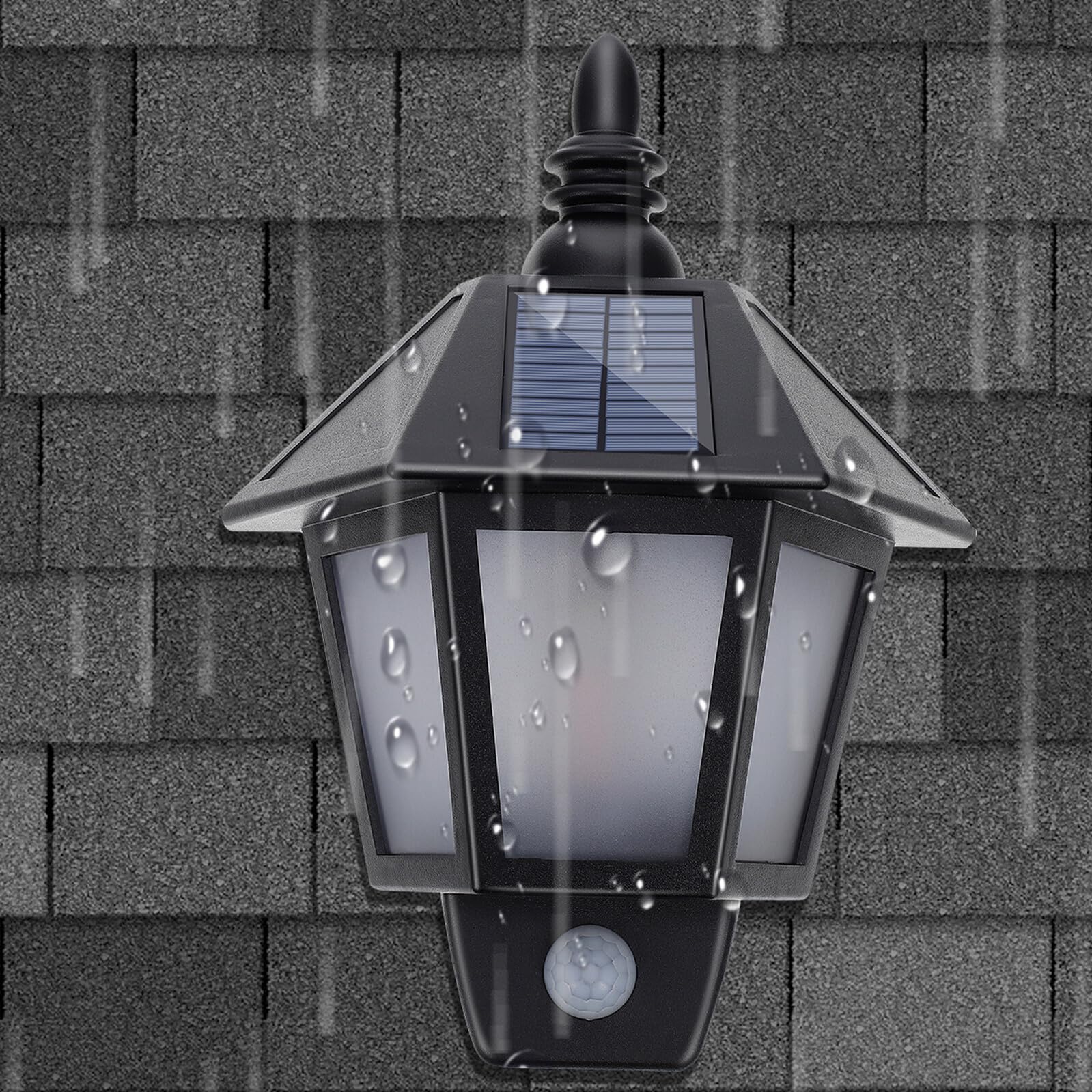 Ciieeo Solar LED Wandleuchte mit Bewegungssensor für Außen Garten