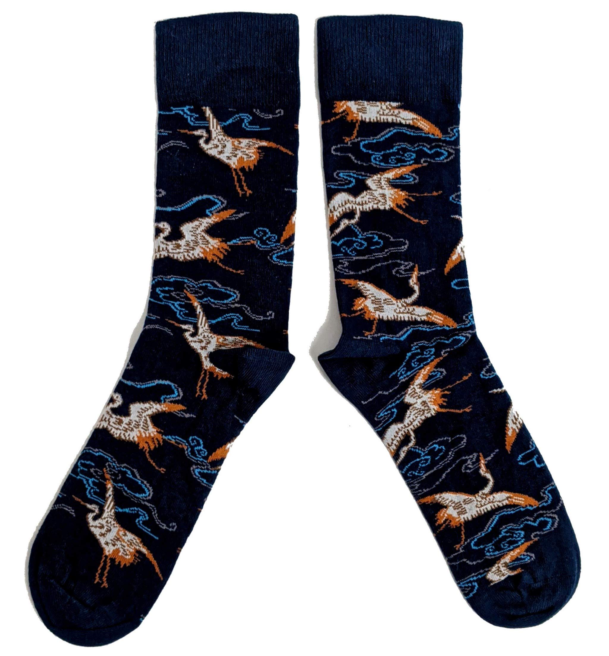 Sock Shack Men's Blue Siege Of Herons Dramatic Design Socks 6-11 Uk / 39-45 Euro / 7-12 Usa