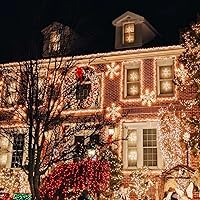 Vista 6 de TW SHINE - Luces de Navidad que cambian de color, 200 luces LED RGB de 66 pies, luces de Halloween para exteriores con control remoto, impermeables