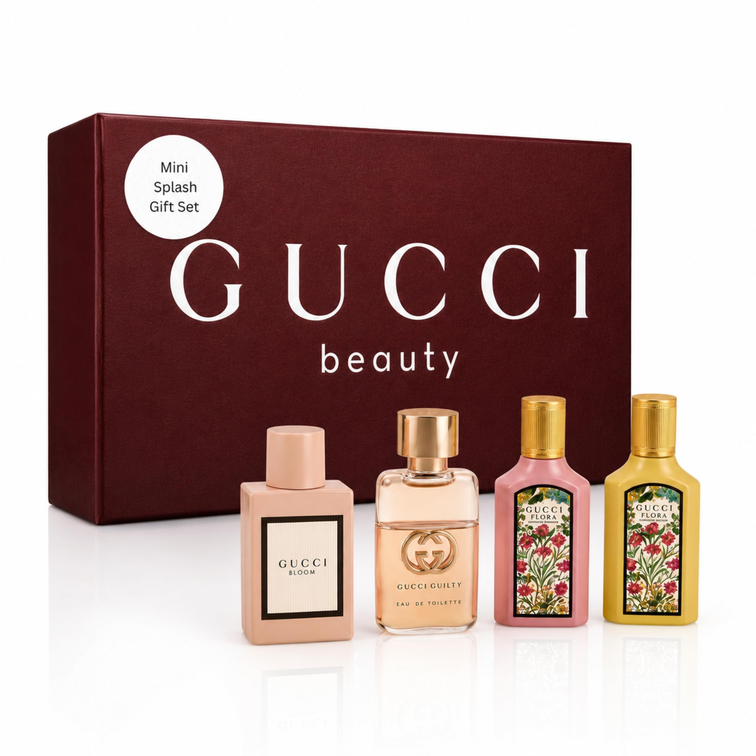 Gucci Perfume for Women Gift Set 4 Piece Variety Mini EDP Travel Splash 0.17 Ounce each