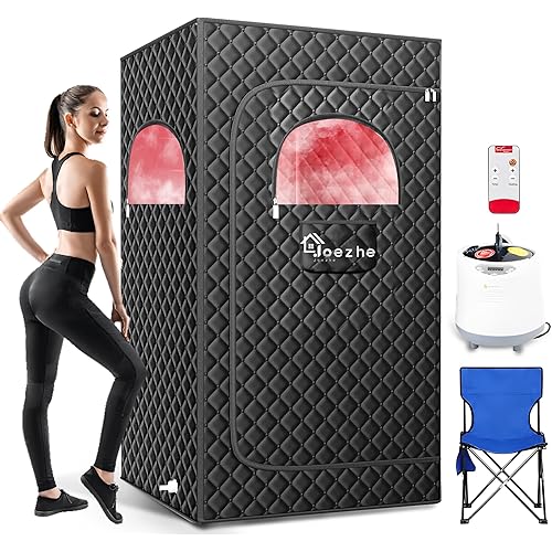 Infrared Sauna Box,Portable Steam Sauna Tent for Home,Personal Sauna Room with Remove Control,at Home Sauna Full Body,1200W 3L,with Infrared Iight, for Women&Men