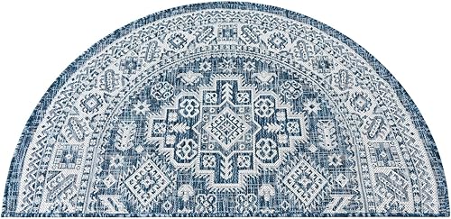 Miniatura 531 de Rugs.com Outdoor Aztec Collection Alfombra – 4 x 6 pies alfombra de tejido plano gris carbón perfecta para salas de estar, grandes comedores, planos