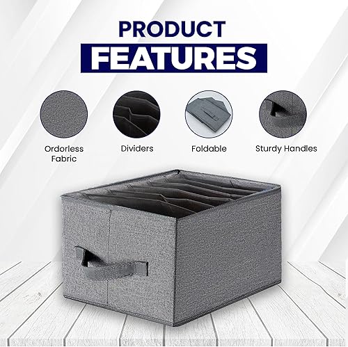 Miniatura 3 de Organizador de ropa, organizador grande de jeans para armario, organizadores de 6 rejillas para ropa, almacenamiento de ropa, organizadores de