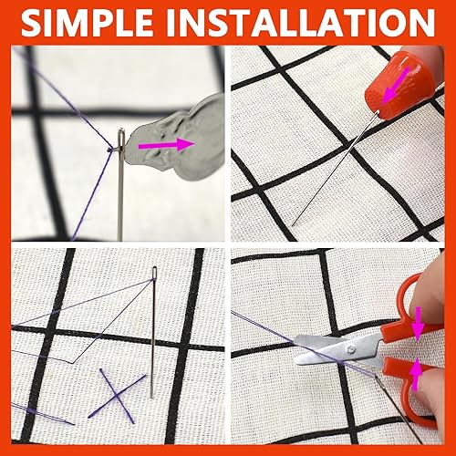 Miniatura 6 de Kit de costura con 100 accesorios básicos de costura, 64 carretes de hilo mini kit de costura para principiantes, viajeros, emergencias, toda la