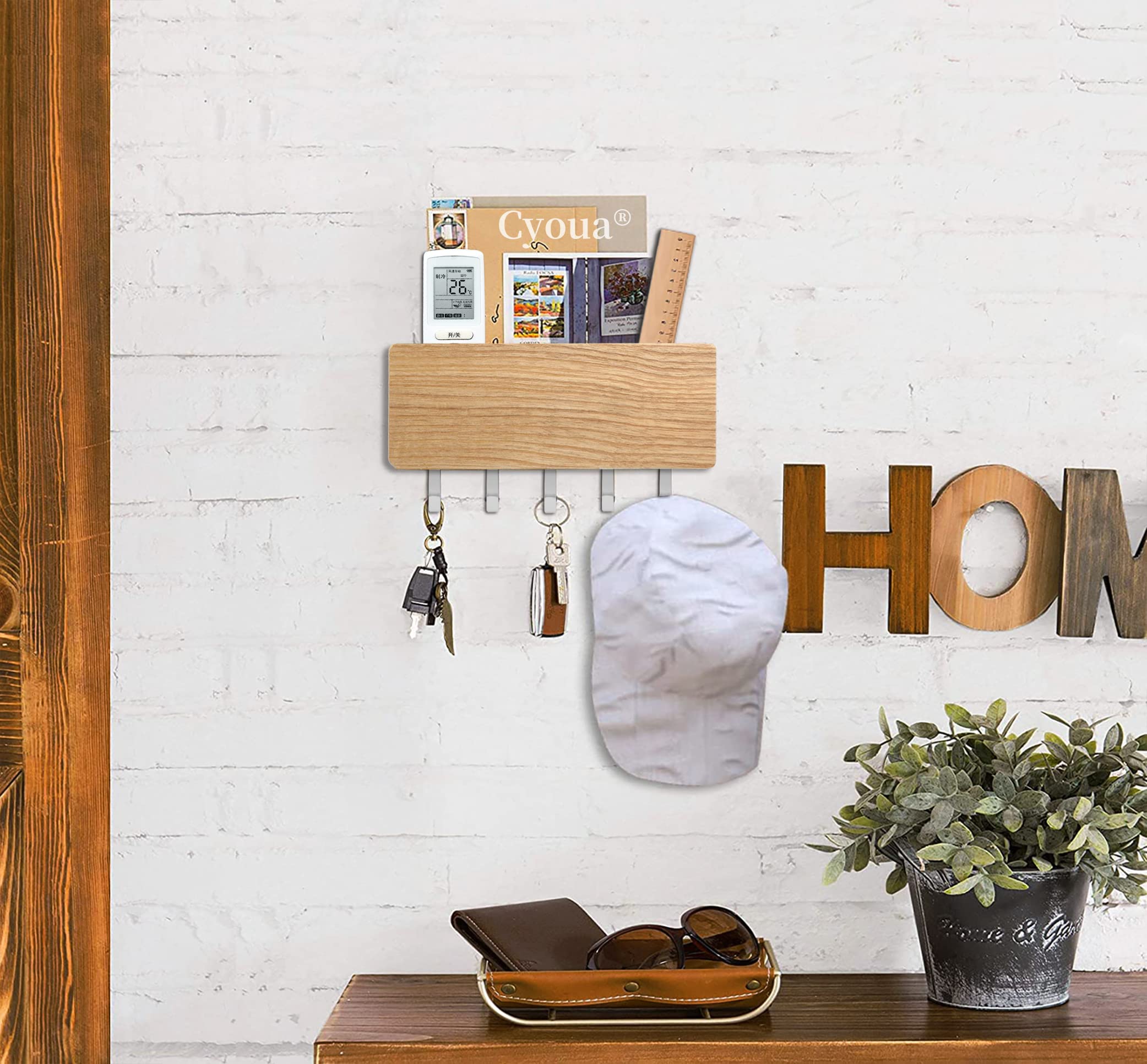 Amazon.co.jp: Cyoua キーフック 玄関 壁掛け キーハンガー キー