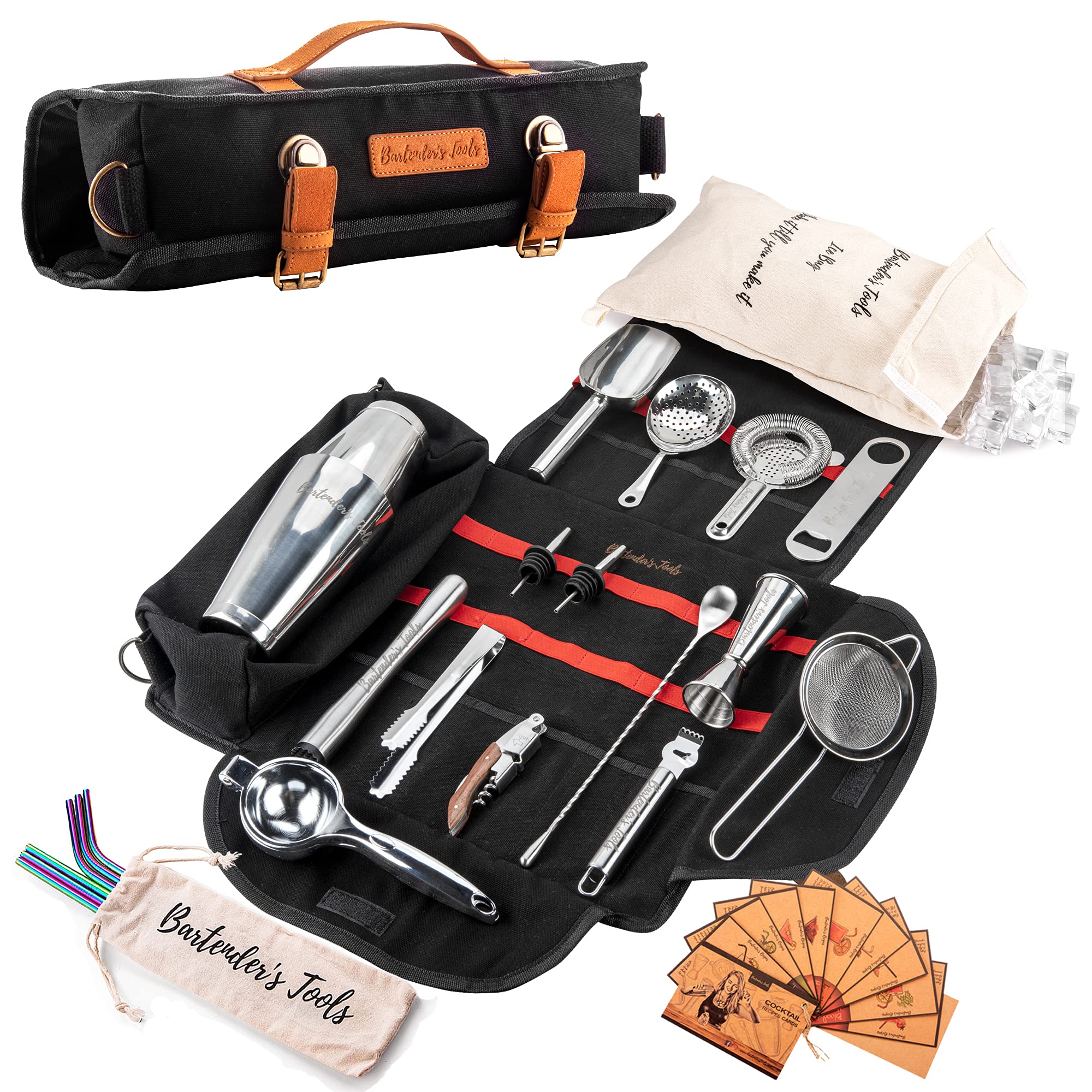 Buy Travel Bartender Kit Bartender Bag with Professional Bar Tool Set