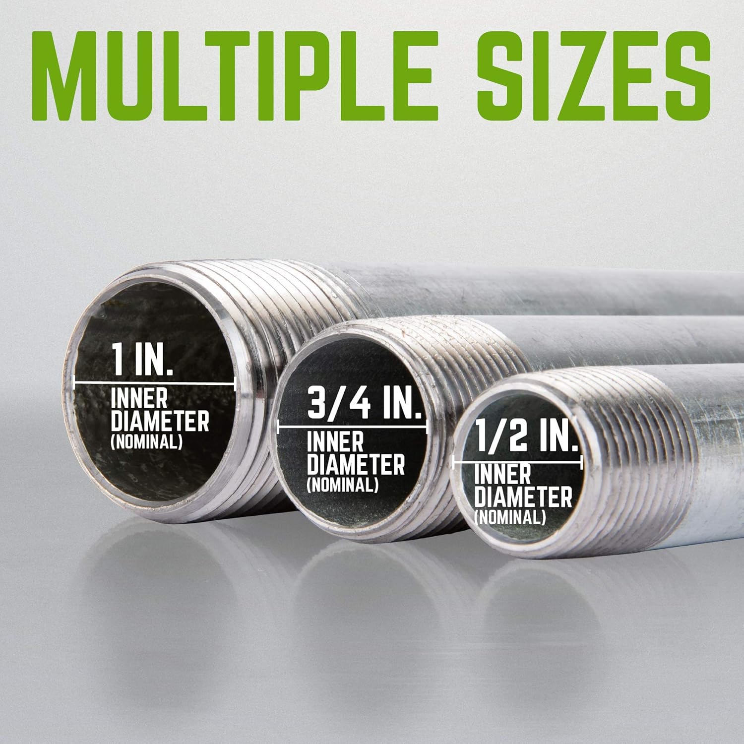 PIPE DÉCOR 3/4 in. x 2 in. Galvanized Steel Pipe, Pre-Cut, for DIY Furniture Building and Regular Plumbing Applications, 8 Pack : Industrial & Scientific