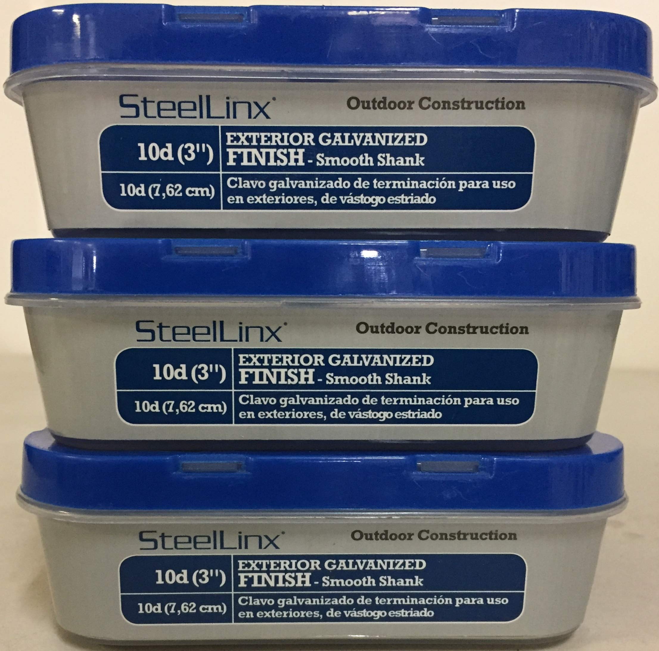 SteelLinx Exterior Galvanized Finish - Smooth Shank 1 Pound (3 Pack)