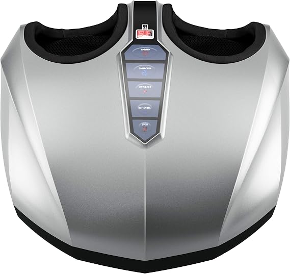 Miko Shiatsu Home Foot Massager Machine With Switchable Heat Silver