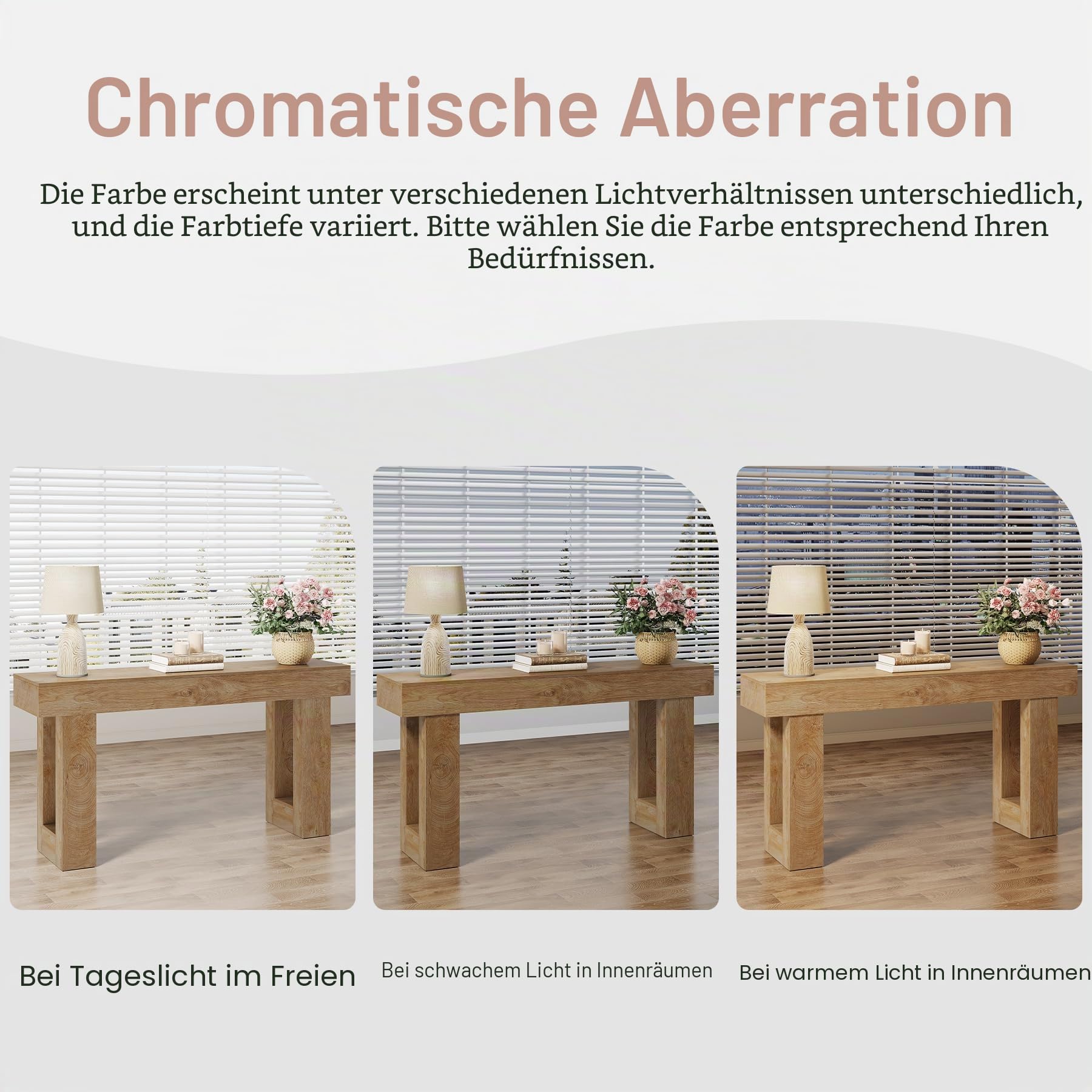 Tribesigns Schmaler Konsolentisch 160 cm, Landhausstil Sofatisch für hinter dem Sofa, Naturholzoptik, Schmales Beistelltisch für Flur, Wohnzimmer & Eingangsbereich