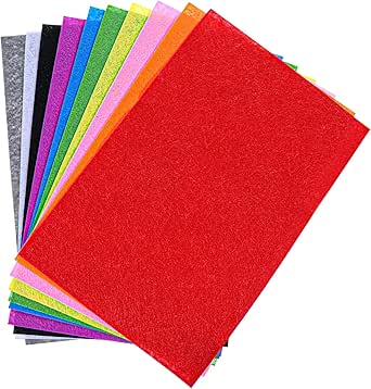 Bastelfilz 12 Stück Filzplatten Braun - 1mm Dicke Filzstoff 20x30cm Für DIY Handwerk