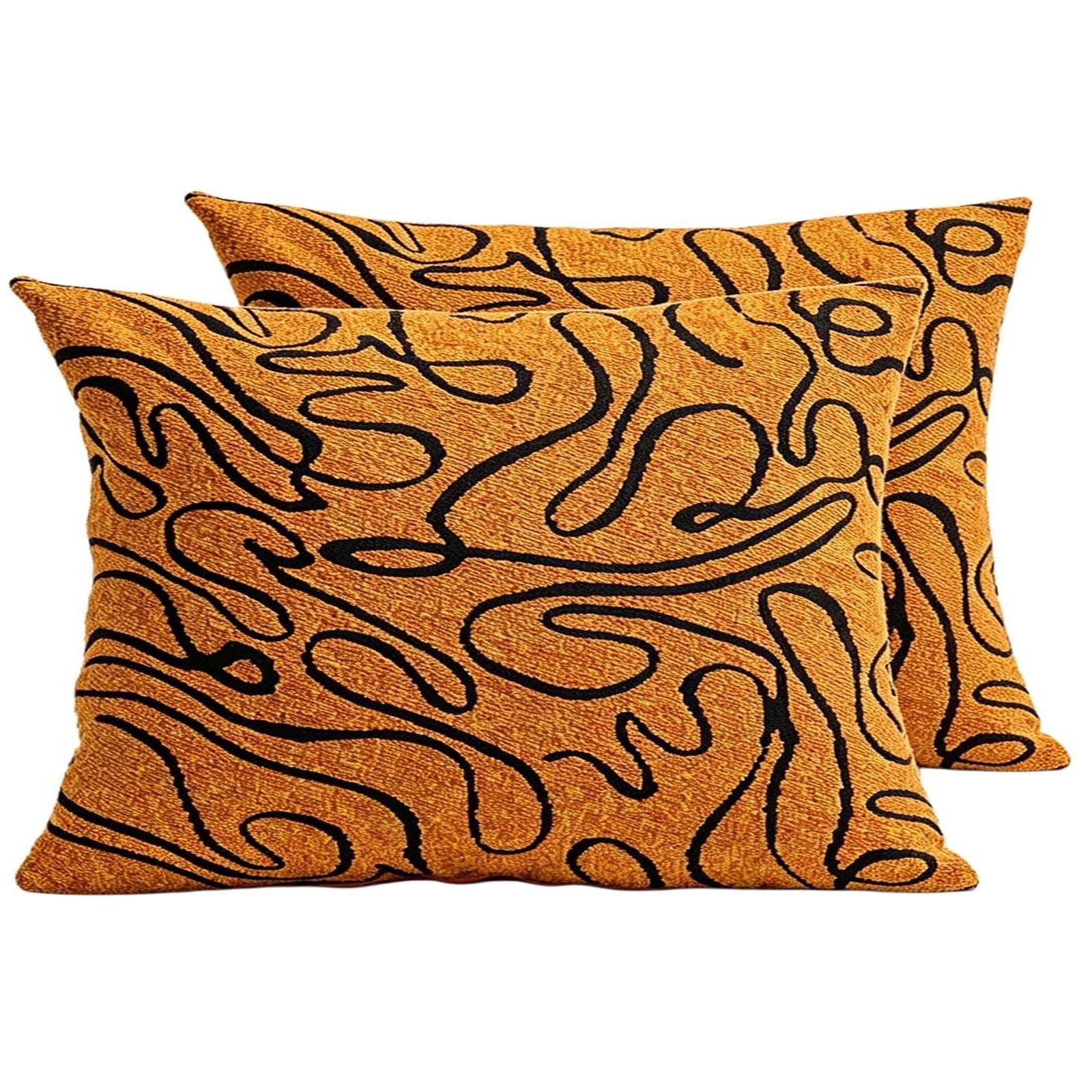 Yellow Throw Pillow Covers 18X18 20X20 12X20 In Sofa Decor 2 Pack Cushion Covers