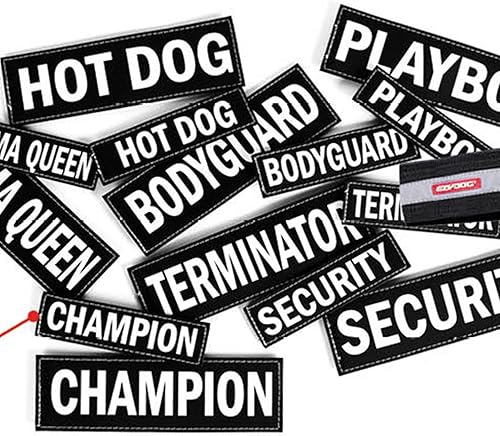 Miniatura 4 de EzyDog Insignia lateral  Identifica claramente a tu perro cuando llevas el arnés para perro Convert  Juego de dos insignias (perro de servicio,