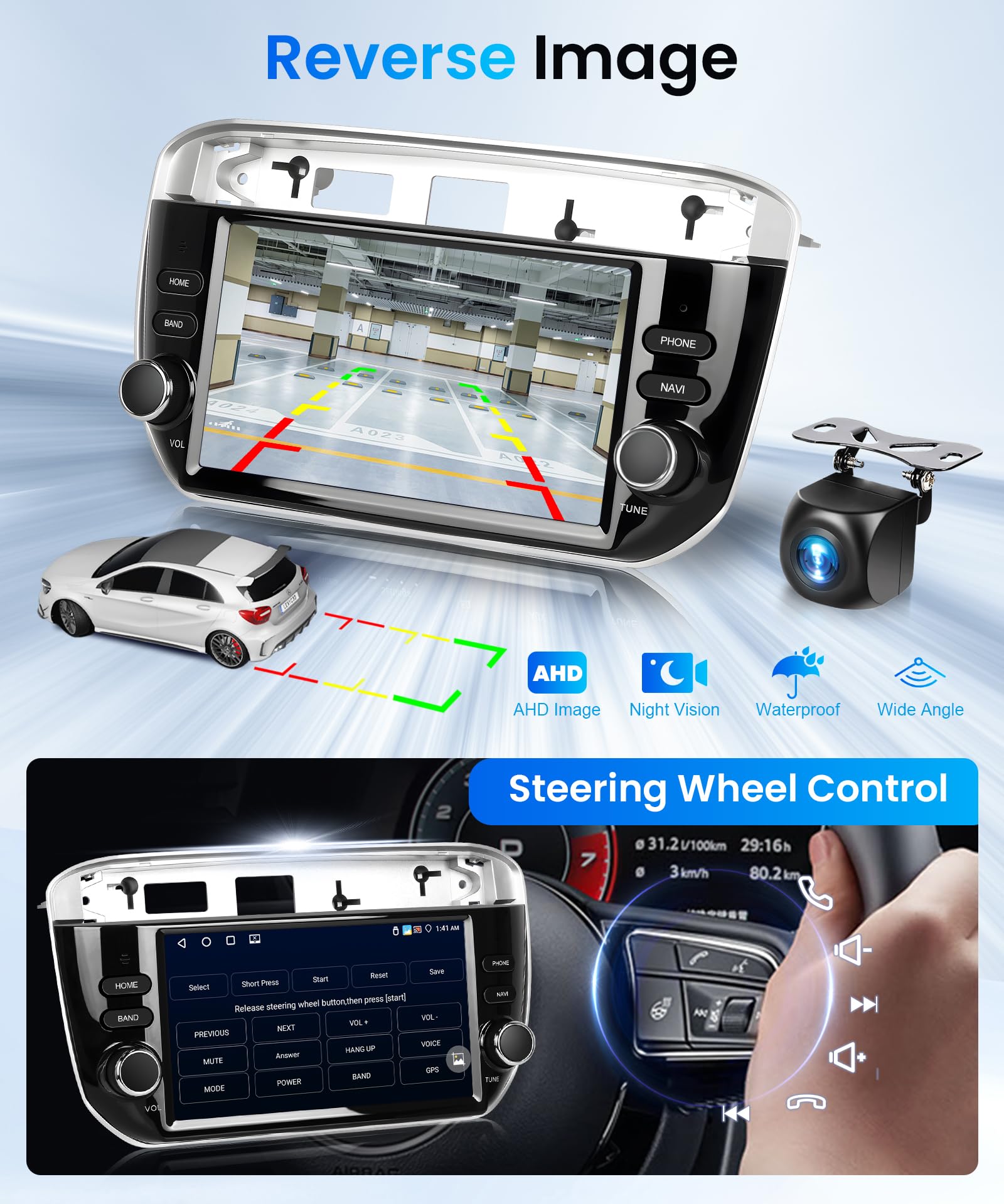 4G+64G Rimoody Android Autoradio per FIAT Linea Punto Evo 2012-2015 7 Pollici HD Stereo Auto con Wireless Carplay Android Auto Navi GPS Mirror Link Bluetooth WiFi/FM/RDS/EQ/SWC Telecamera Posteriore