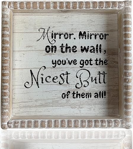 Miniatura 11 de Letreros decorativos de baño de granja con marco de madera estilo boho, placa decorativa divertida y pequeña para el baño, decoración para estante