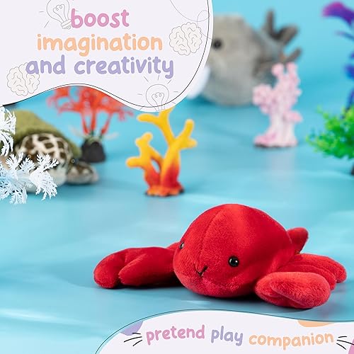 Miniatura 3 de Forest & Twelfth Langosta de peluche, juguete de peluche individual para niños, recuerdos de fiesta de animales marinos y bolsas de golosinas,