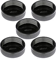 Vista 7 de Fotasy RBC2 2 x cubiertas de lente traseras y set de tapas con gamuza de limpieza para Canon EOS DSLR (negro)