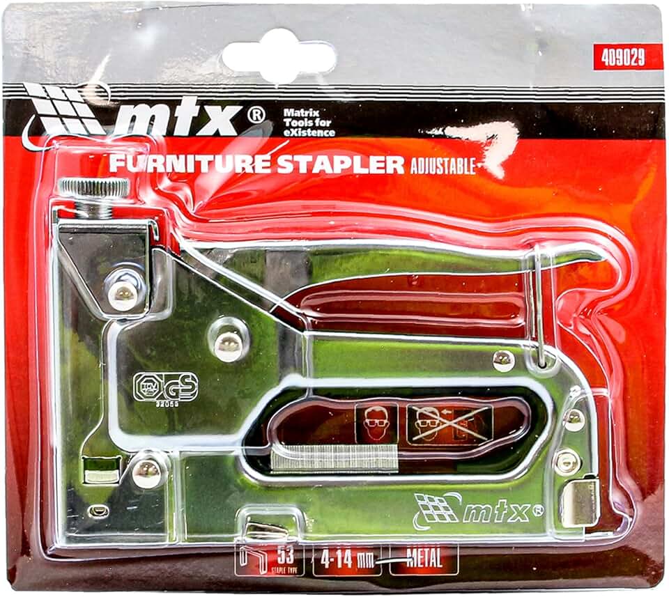 MTX Grampeador Manual com Ajuste de Pressão – Grampeador Profissional para Fixação Precisa