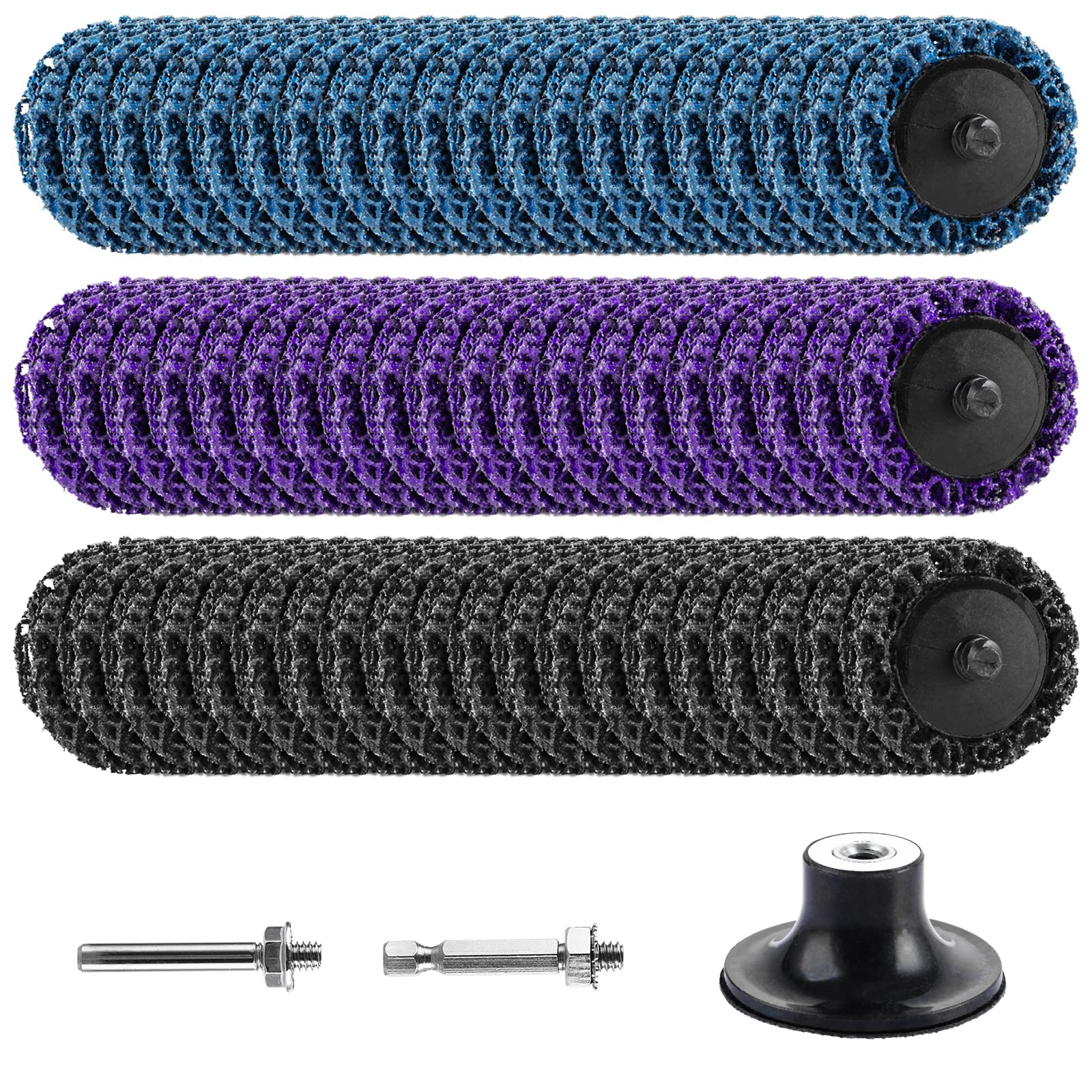 STARVAST 60 Stück CSD Scheibe Schleifscheibe 50mm Schleifaufsatz für Akkuschrauber Schleifen für Dremel, Reinigungsscheibe Set für Bohrmaschine von Farbe, Rost, Oxidation Reinigen & Entfernen