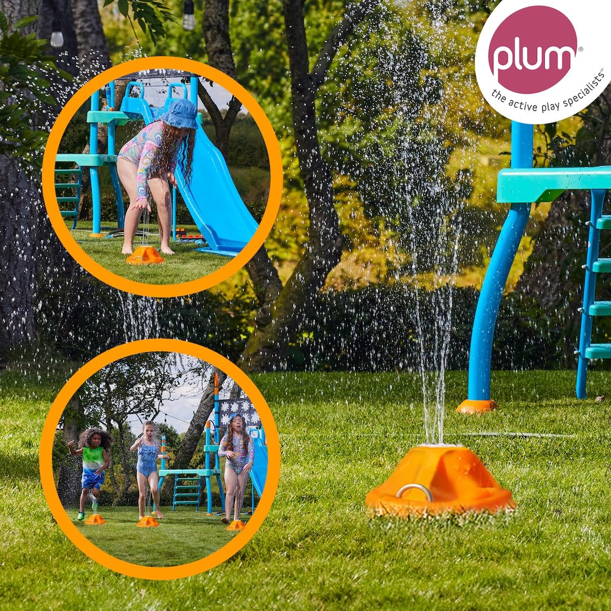 Plum Play Kids Outdoor Water Play Equipment - Outside Water Play Sprinklers, Toddler Outdoor Toys, Sturdy Backyard Activities, Summer Toys for Kids, Fun Games, 3 Years and Up (Jet Set)
