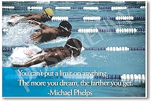Inspirational Michael Phelps - Motivational Classroom Poster
