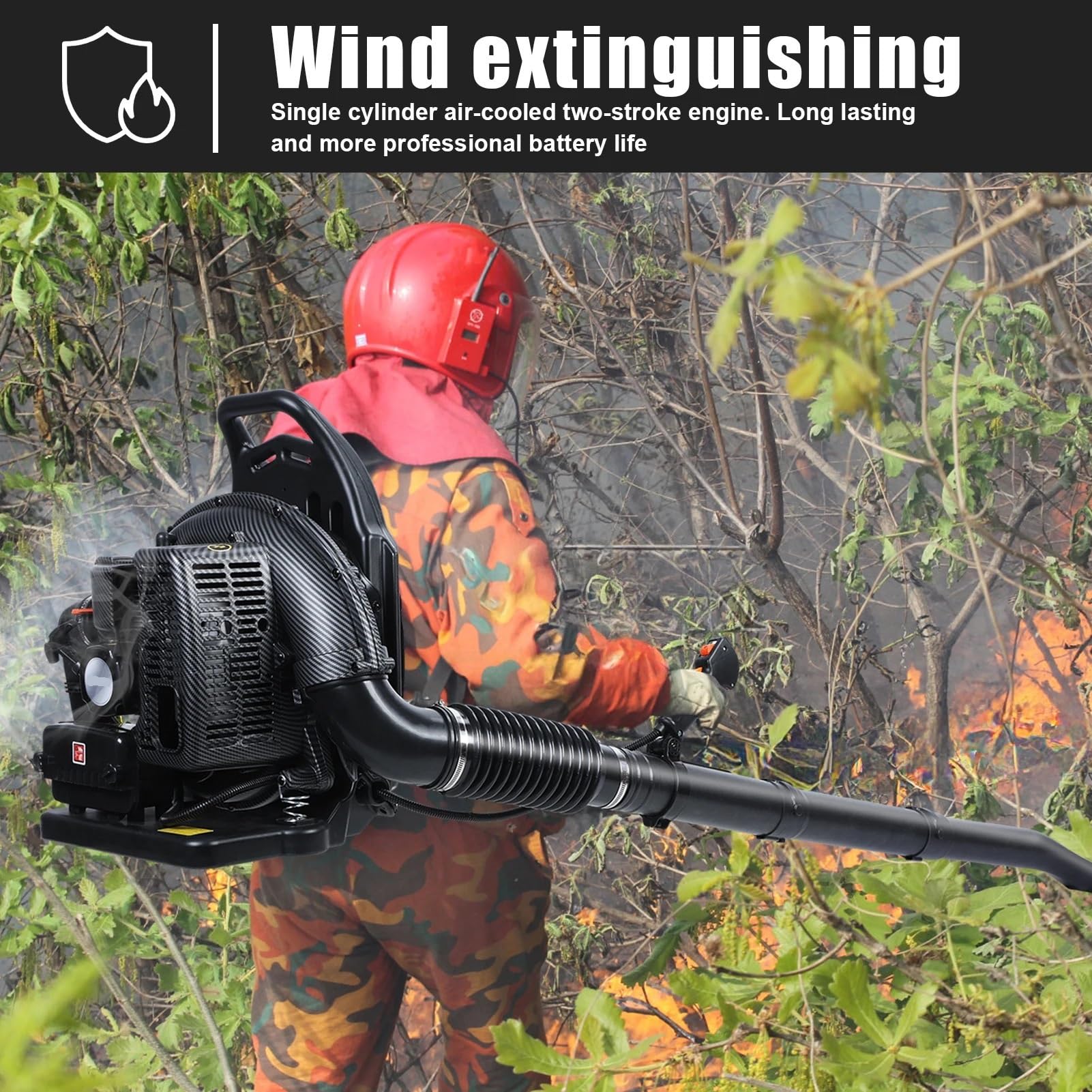 Dmuchawa do liści, Dmuchawa Do Liści, Plecak Na Gaz O Pojemności 63 Cm3, 2-suw, Śnieg Pielęgnacji Trawników, Kurz, Śmieci (czarny) do patio, sprzątania ogrodu