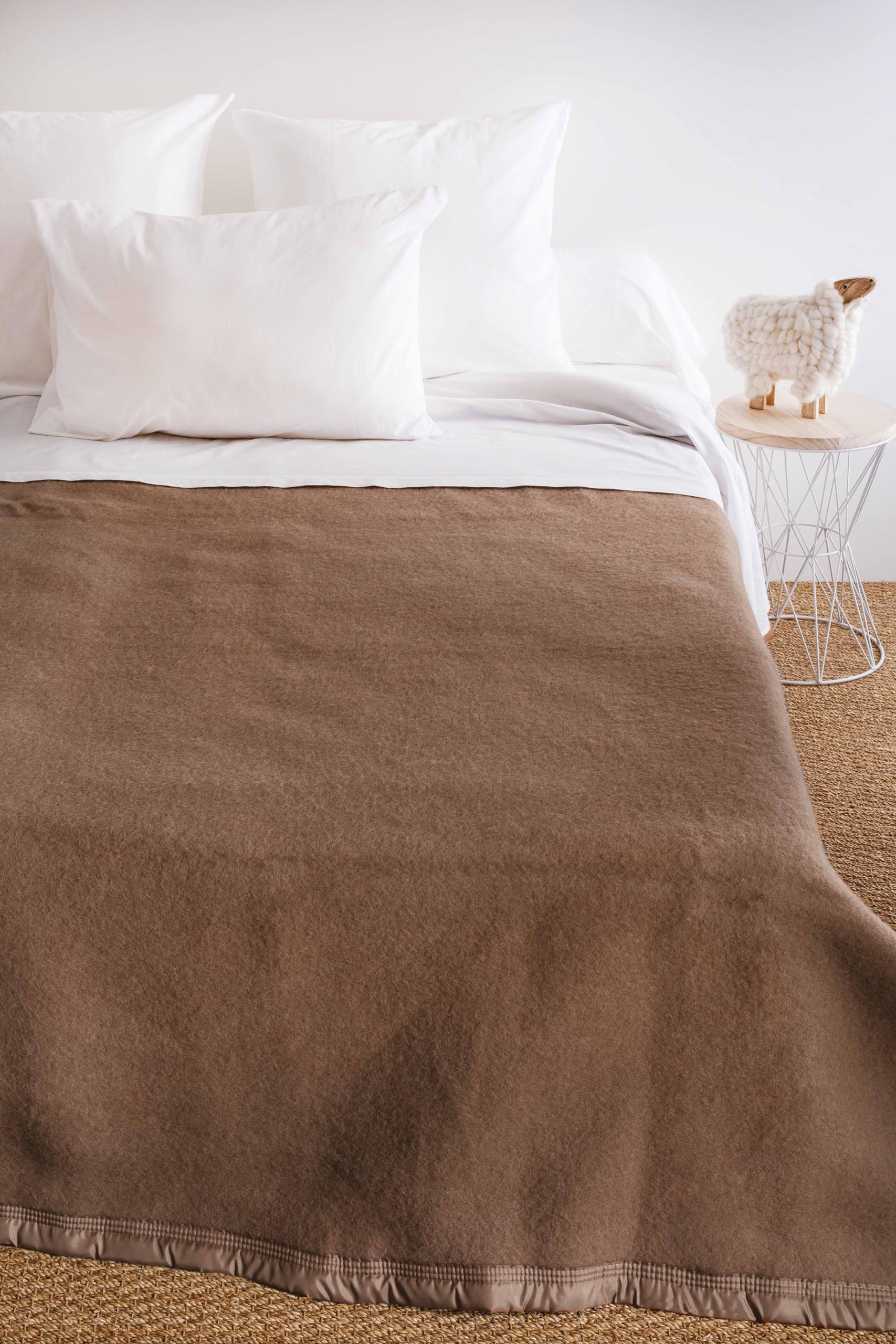 Couverture en laine Volta Toison d'or chamois pour des nuits d'hiver cocooning
