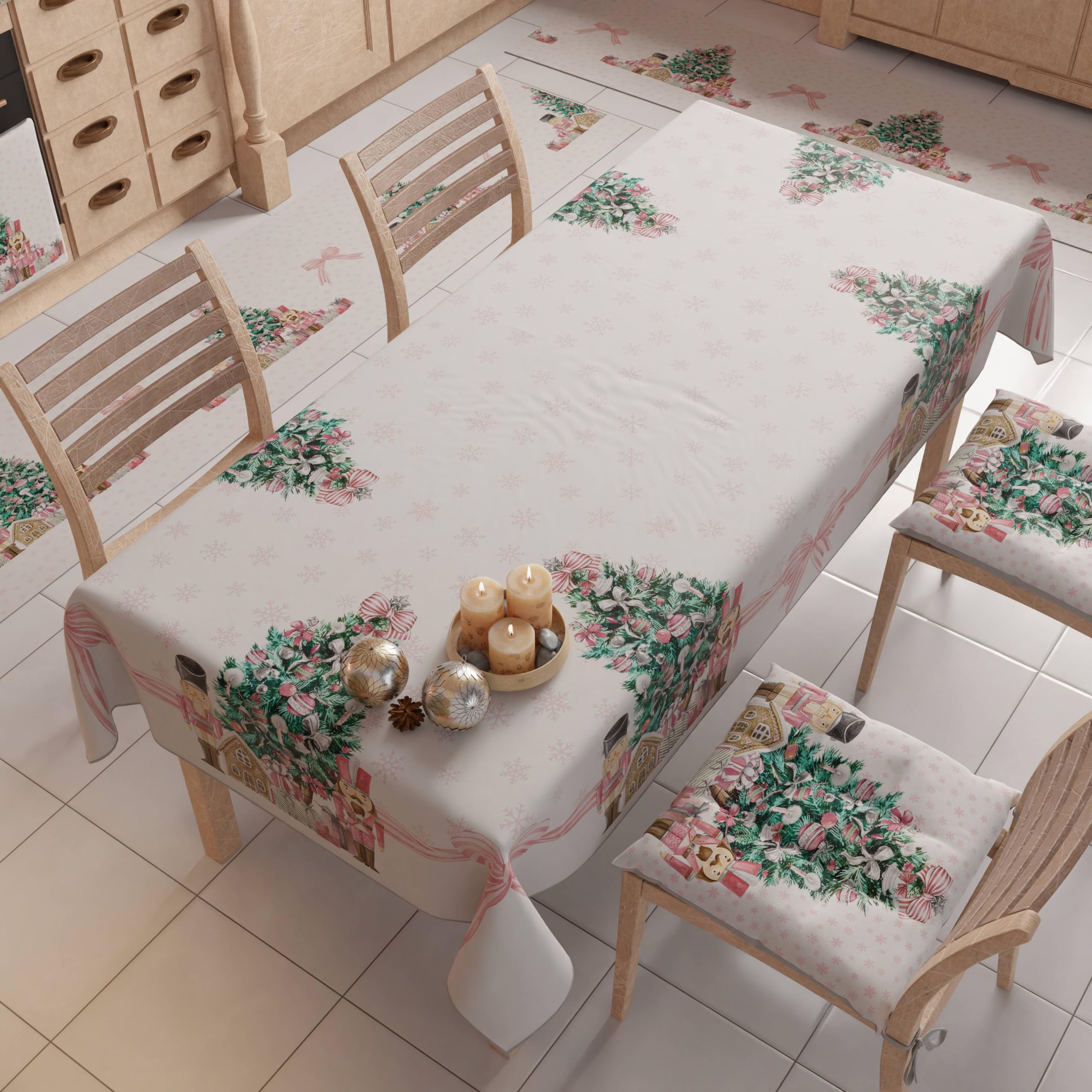 PETTI Artigiani Italiani, Christmas Kitchen Rug, Christmas Kitchen Runner, Non-Slip and Washable Christmas Kitchen Rug - Image 4