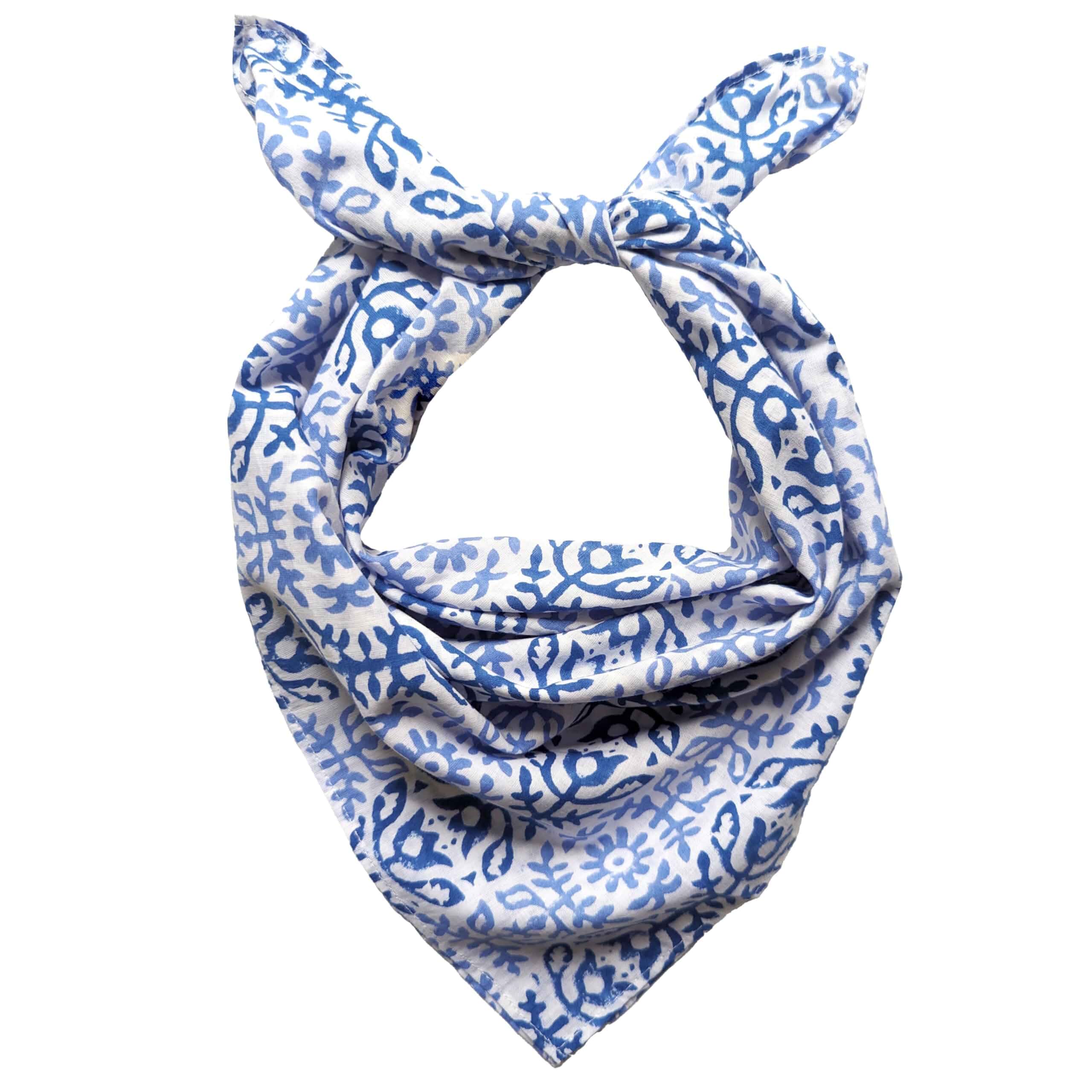 AVKA Studio 100% Cotton Handprinted Bandanas for Men & Women, 2 Pack, 22x22 inch, Soft Lightweight, Bandana, Handkerchief Letter Print