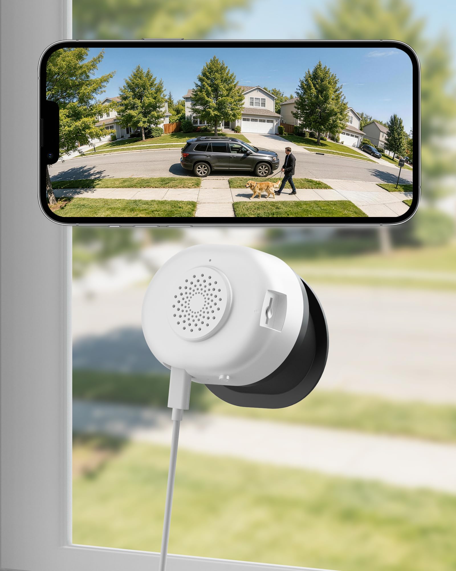 Anlapus 3MP 2K Window Camera for Home Security, WiFi Camera for Looking Outside Through Window with 20° Bracket, Night Vision, AI Human Vehicle Detection, 24/7 Recording, 2 Way Talk, Magnetic Setup-image-7