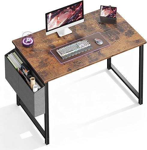 OLIXIS Escritorio para computadora de 40 pulgadas, escritorio de oficina en casa para espacios pequeños, mesa de trabajo de estudio de escritura