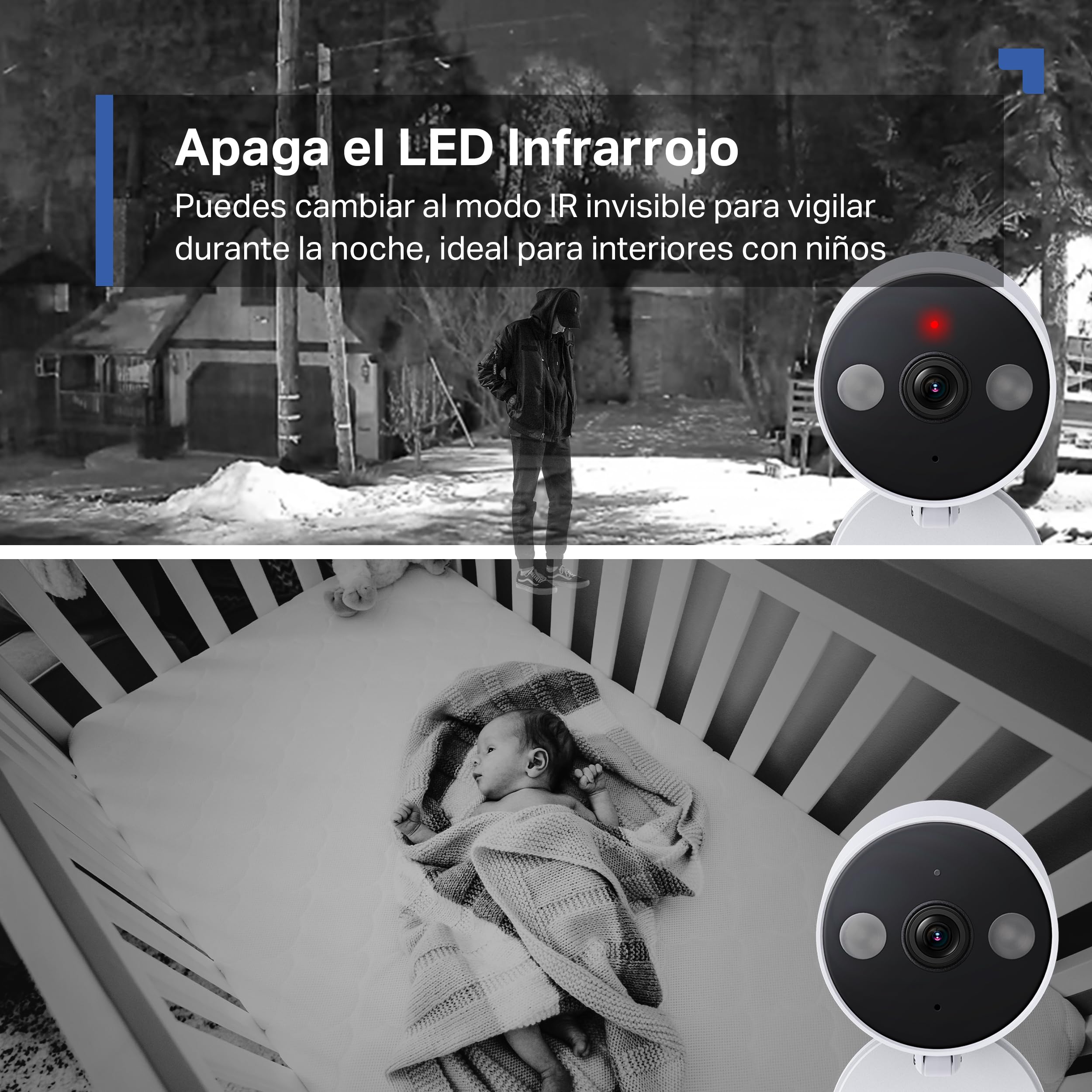 Tapo C120-2K 4MP Cámara de vigilancia para Interior y Exterior, Base magnética,focos duales, Admite Tarjeta SD de hasta 512 GB, IP66, Compatible con Alexa y Google Assistant