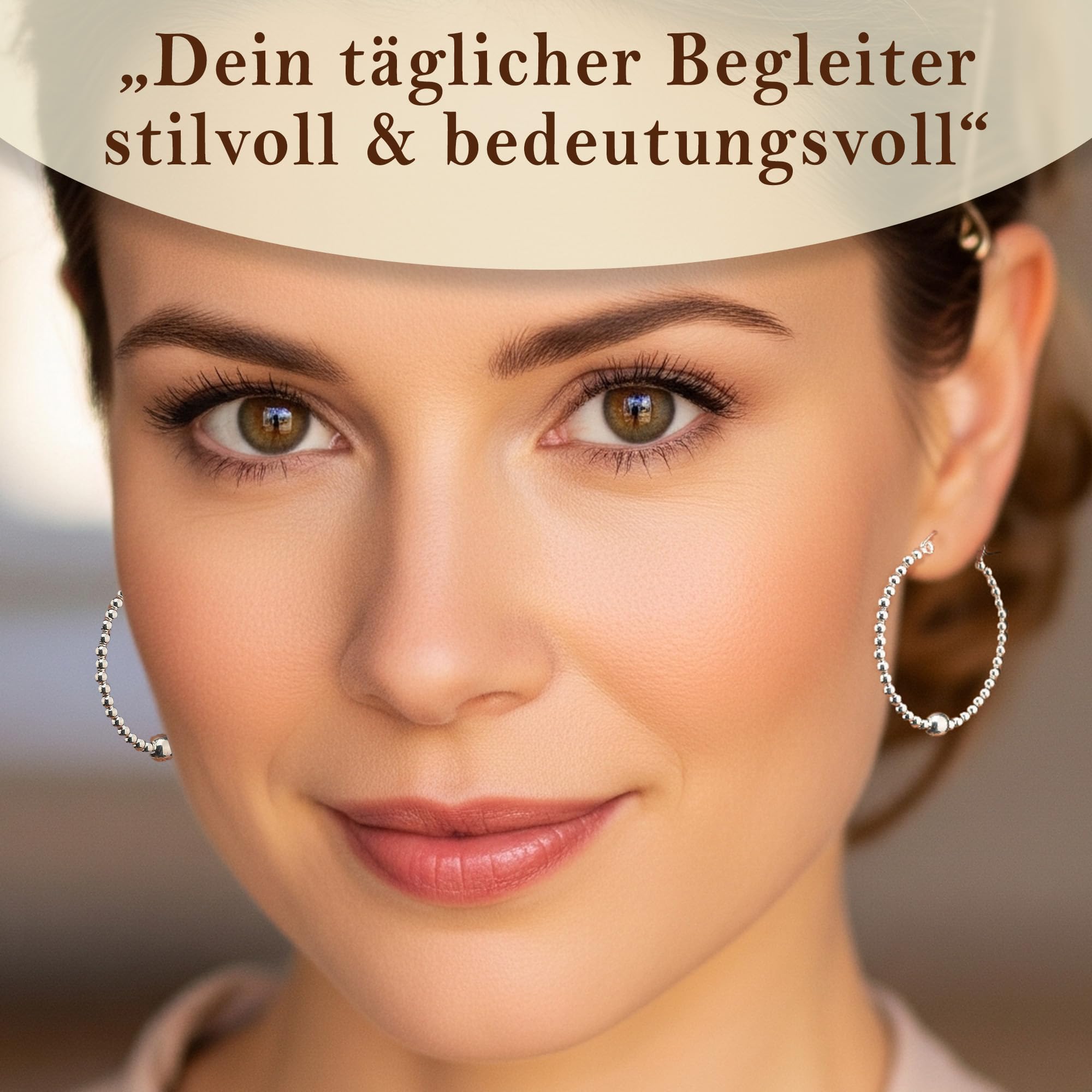 Cassini Ohrringe aus 925 Sterling Silber – 25, 35 oder 40mm große Creolen für Damen mit Klappverschluss, Hochglanzpoliert mit kleinen & großer Kugel.nickelfrei & antiallergisch 3CSB
