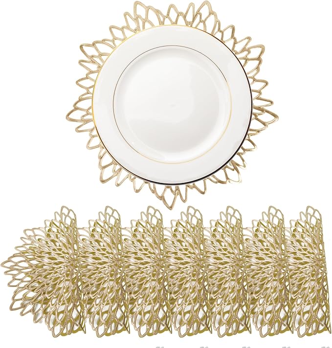 15Inch Round Christmas Placemats, 12Pcs Table Placemats