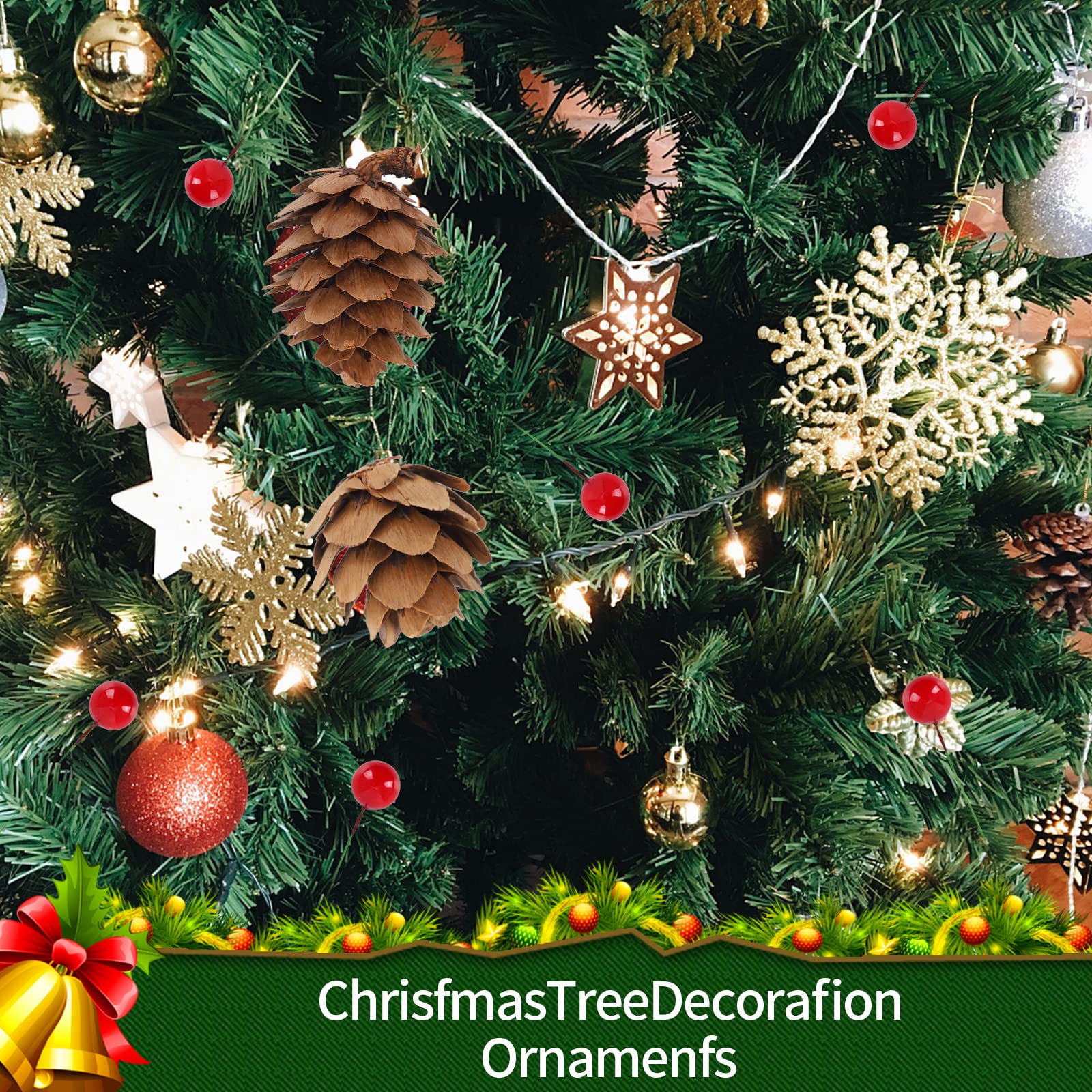 24 Stück Künstliche Tannenzweige - Weihnachtsdeko Bastelzweige Für DIY