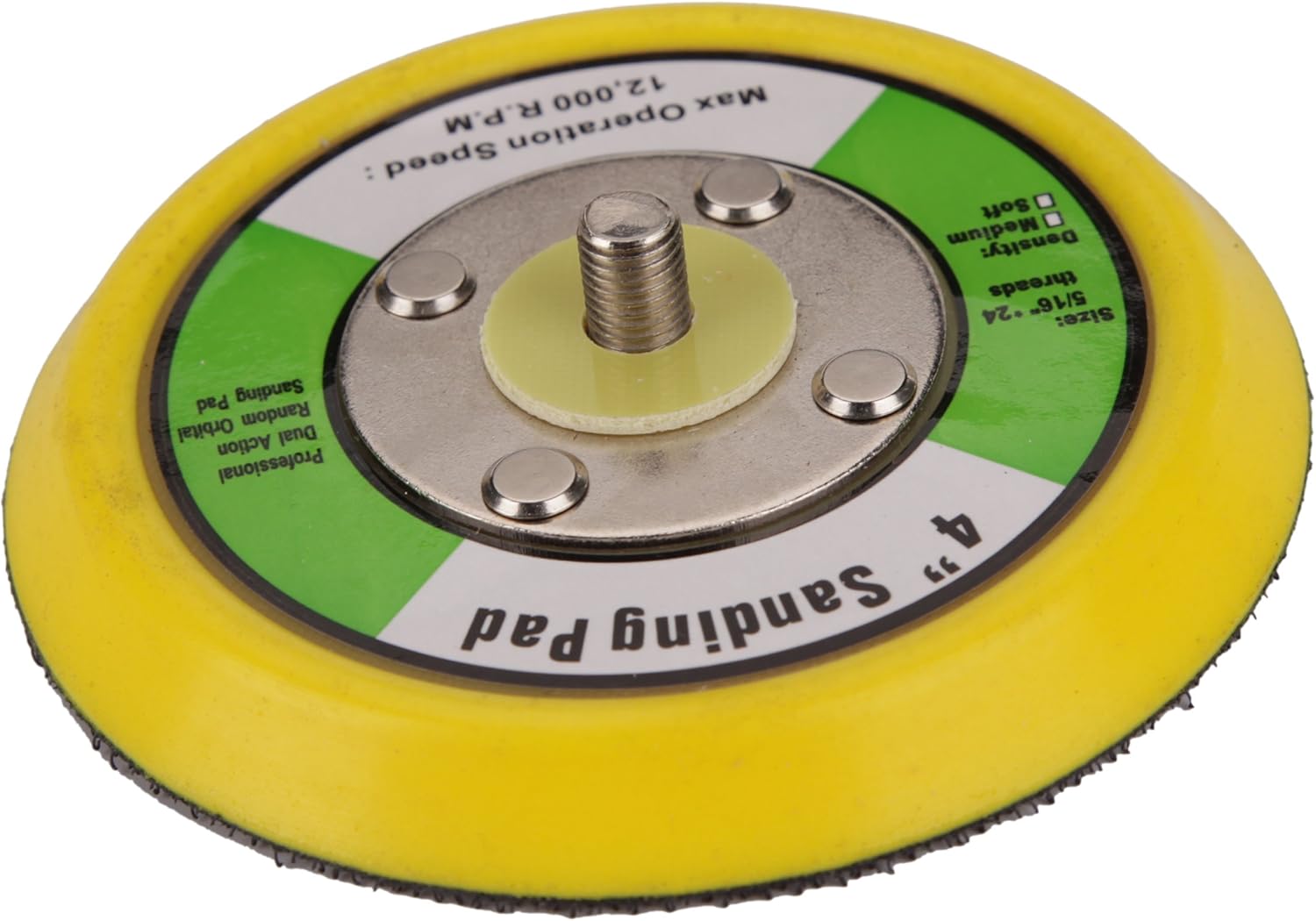 4" Backing Pads Velcro Backer Buffing Pad 5/16" 24, Thread Pack of 5PCS