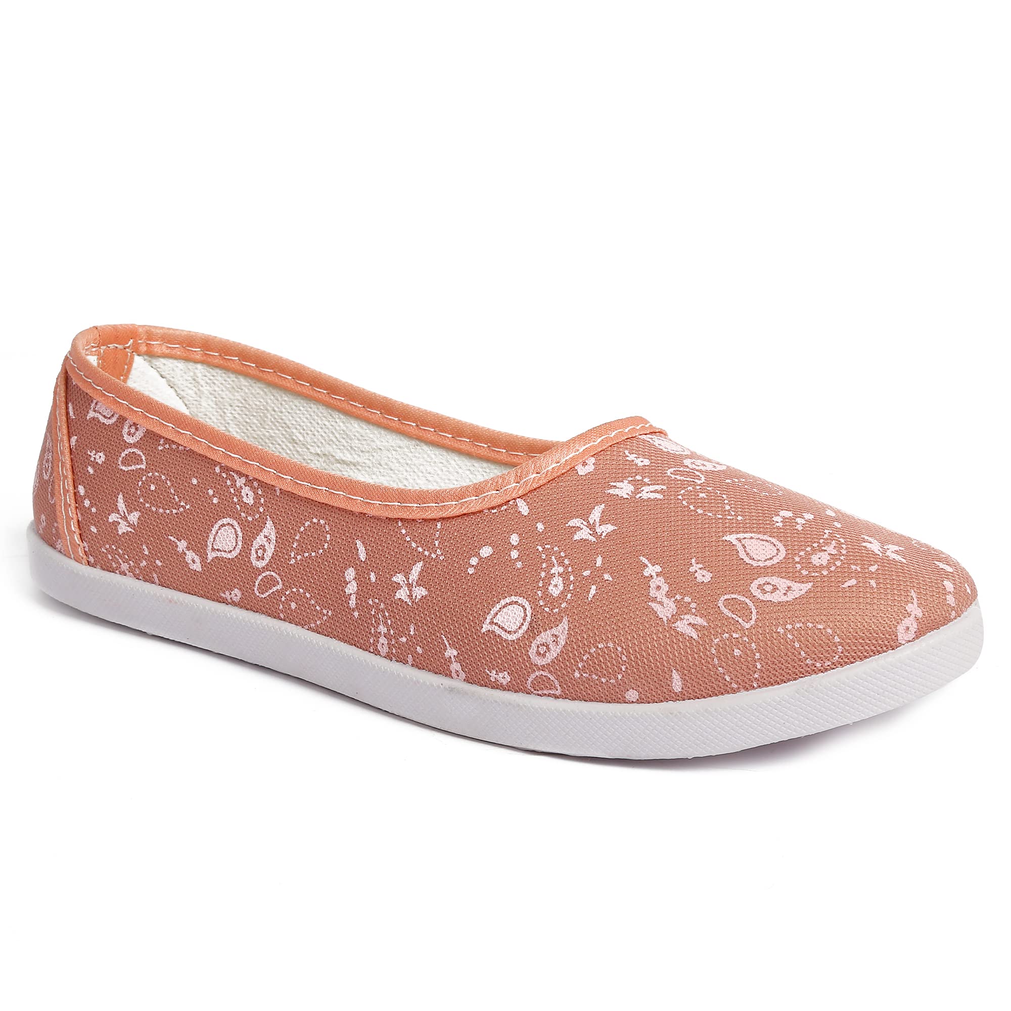 Aedee Women Casual Printed Bellie/Loafer for Women/Casual Jutti for Girls and Woman (ADE-BLIE-105-PC-8) Peach (B0BRPWFFT8) Amazon Price History, Amazon Price Tracker