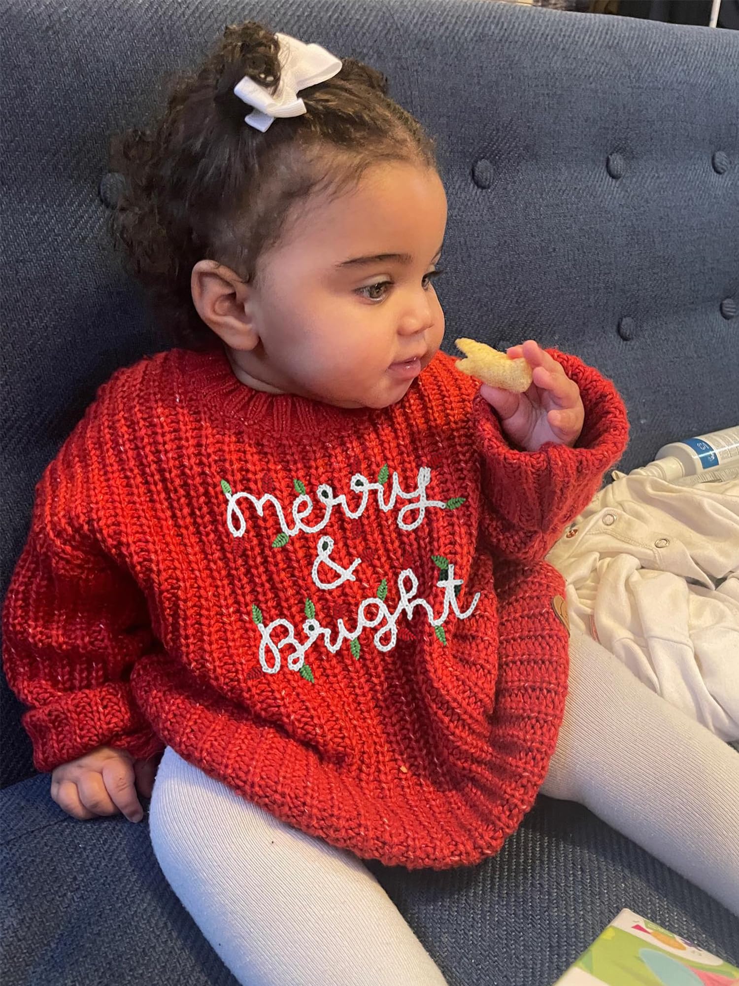 LSFYSZD Bambino Ragazze Ragazzi Ricamo Natale Halloween Zucca Maglioni Manica Lunga Girocollo Inverno Caldo Maglieria Pullover Pullover Top