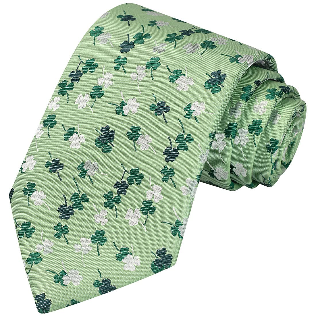 KissTies Shamrock Tie Mens Clover Necktie St. Patrick's Day Ties