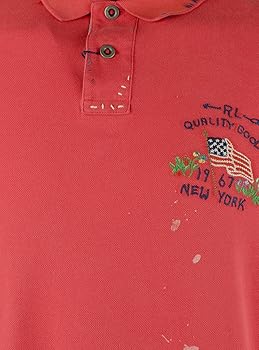 Amazon.com: Men's Distressed Classic Painted Patched RL Polo