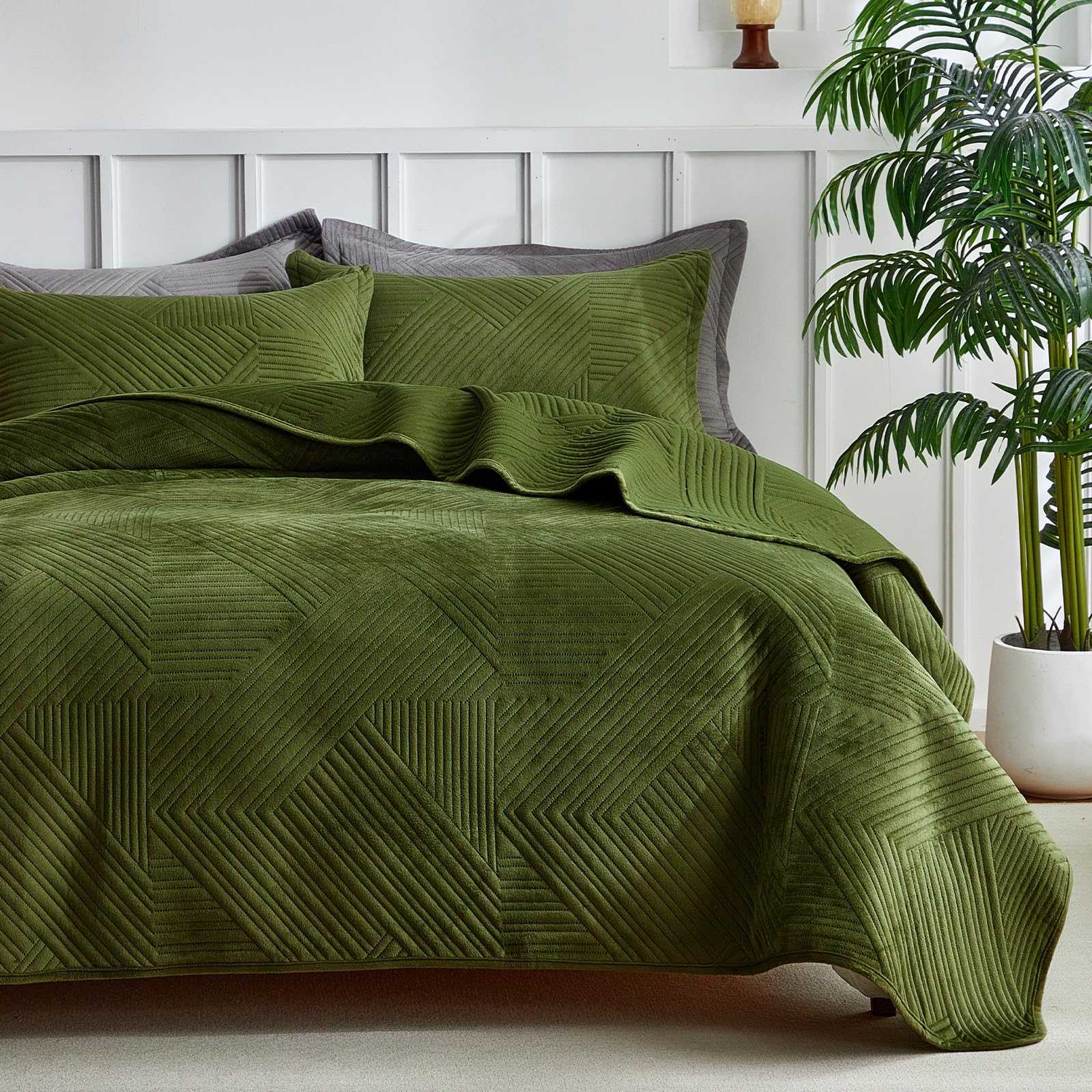 KILLARNEY ウール毛布 クリーム グリーンチェック 【公式通販】