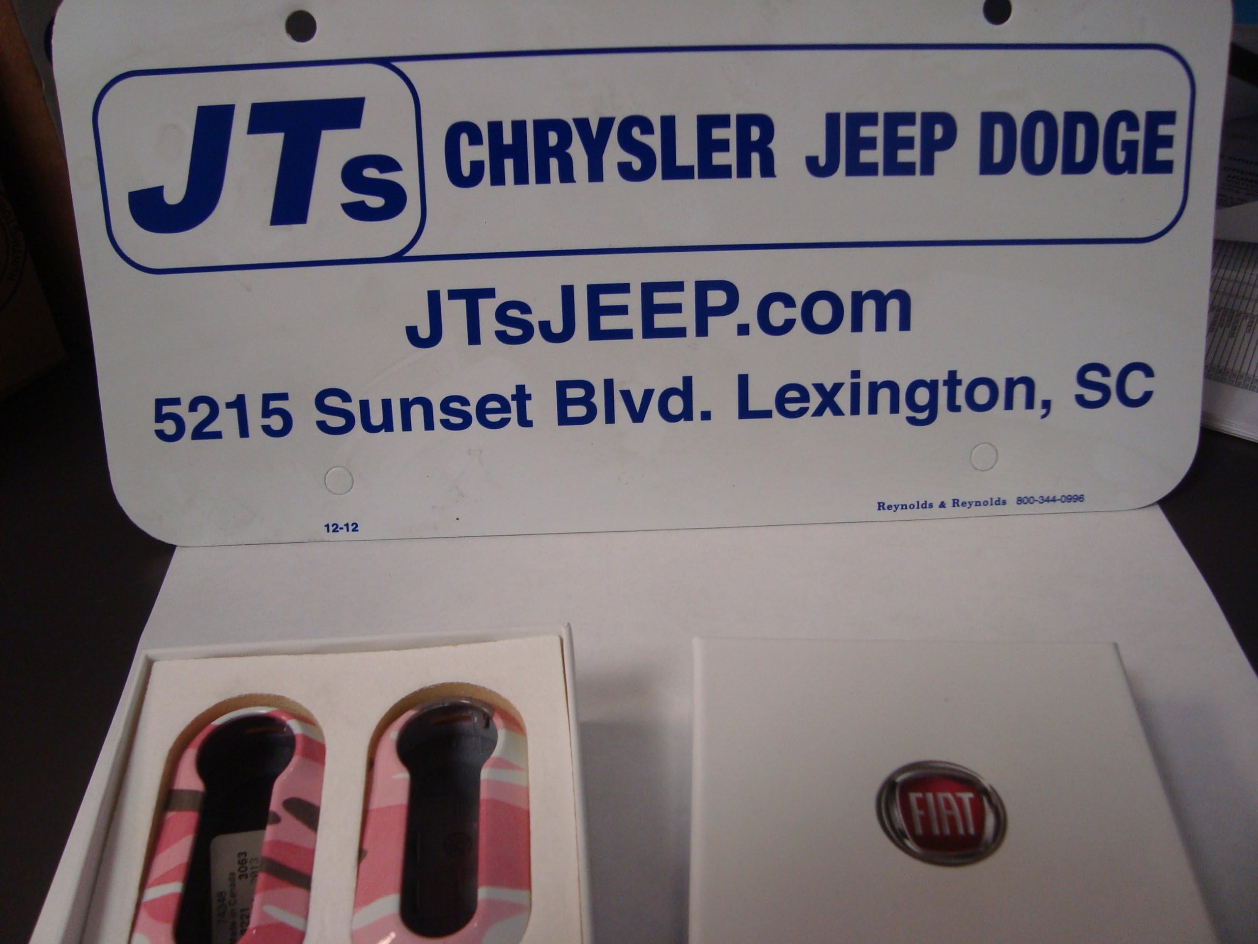 Key Cover for a Fiat Set of 2 Pink Camo Design