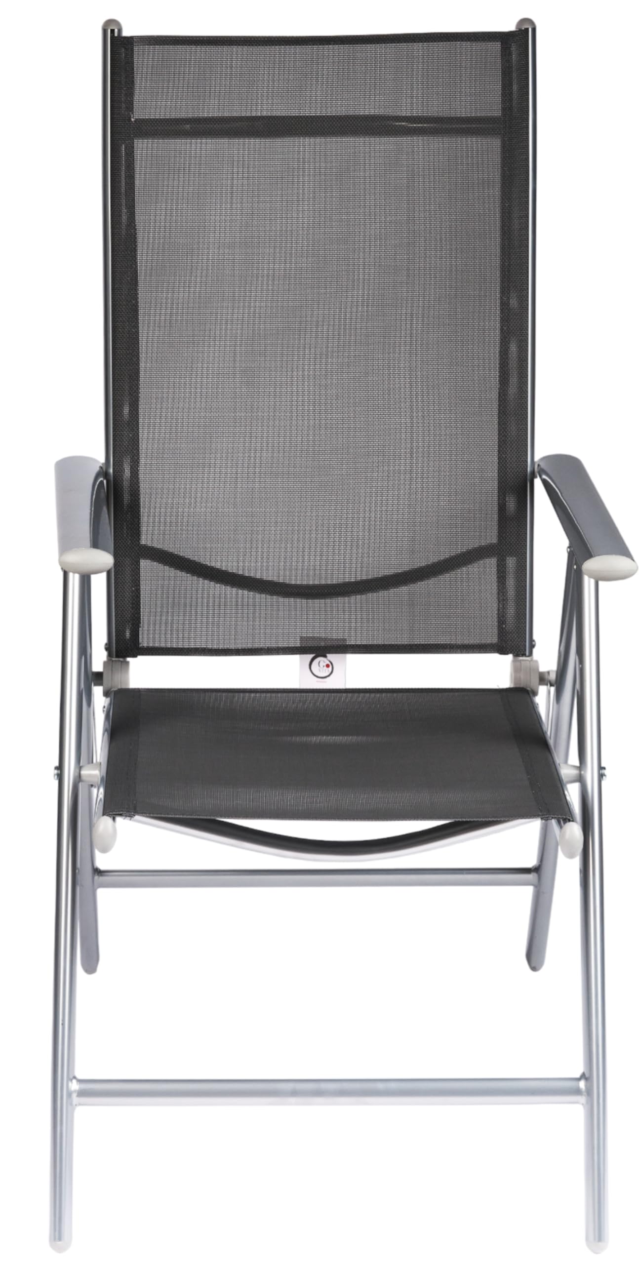 GOVITA - Set Sedia da giardino Pieghevoli da Esterni, Sedia da Giardino Pieghevole in Alluminio e Texteline Schienale Regolabile a 8 Livelli capacità di carico 157,5 Kg, colore NEW YORK GREY (4pezzi)